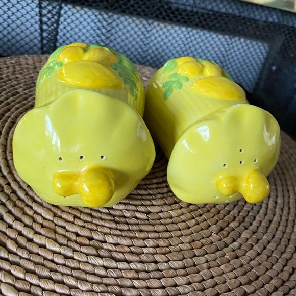 Vintage Arnels Mushrooms Seard Roebuck Merry Ceramic yellow Salt Pepper Mugs - Picture 12 of 13